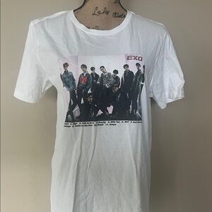 White Graphic EXO T-Shirt
